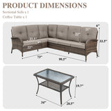 7-Piece Large Sectional Set with Coffee Table, NDS Series - Belord