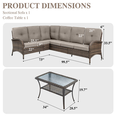 7-Piece Large Sectional Set with Coffee Table, NDS Series - Belord