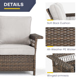 Sofa Set with Patio Chairs and Coffee Table, SS Series - Belord