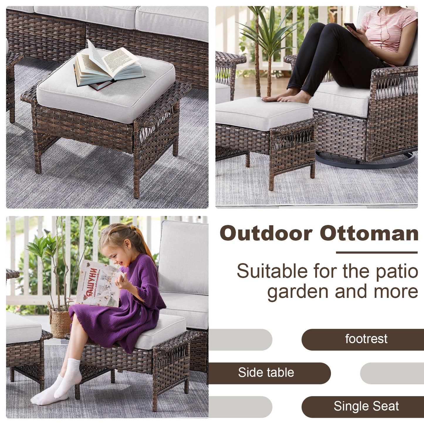 Save 50% - Outdoor Ottoman, SS Series