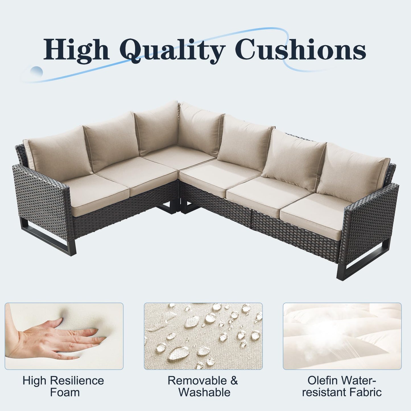 Save 40% - 6-Piece Large Sectional, GRS Series