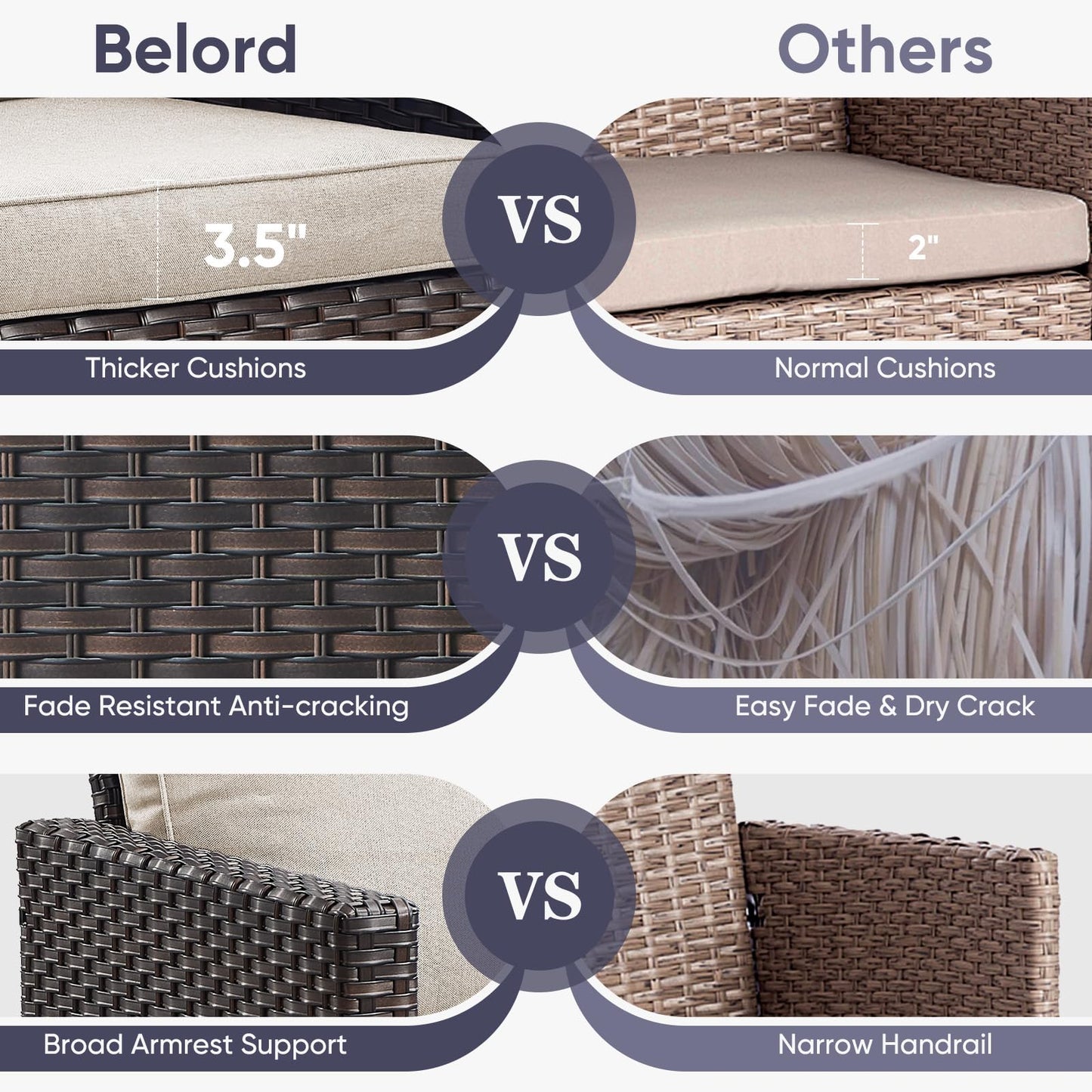 Outdoor Wicker Sofa, GRS Series - B2B Wholesale