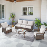 Sofa Set with Patio Chairs and Coffee Table, SS Series - Belord