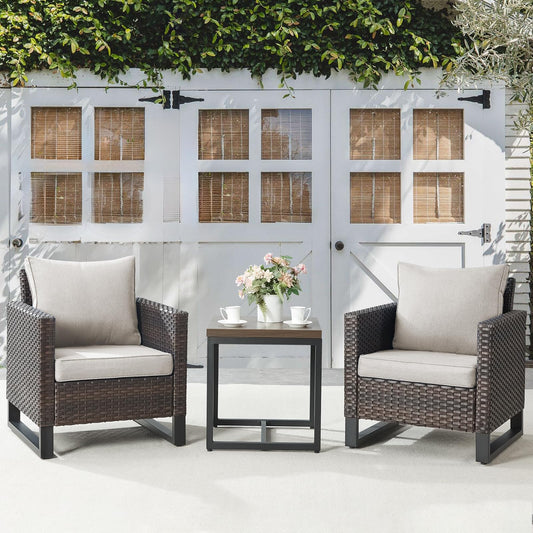 Patio Chairs Set with Side Table, GRS Series