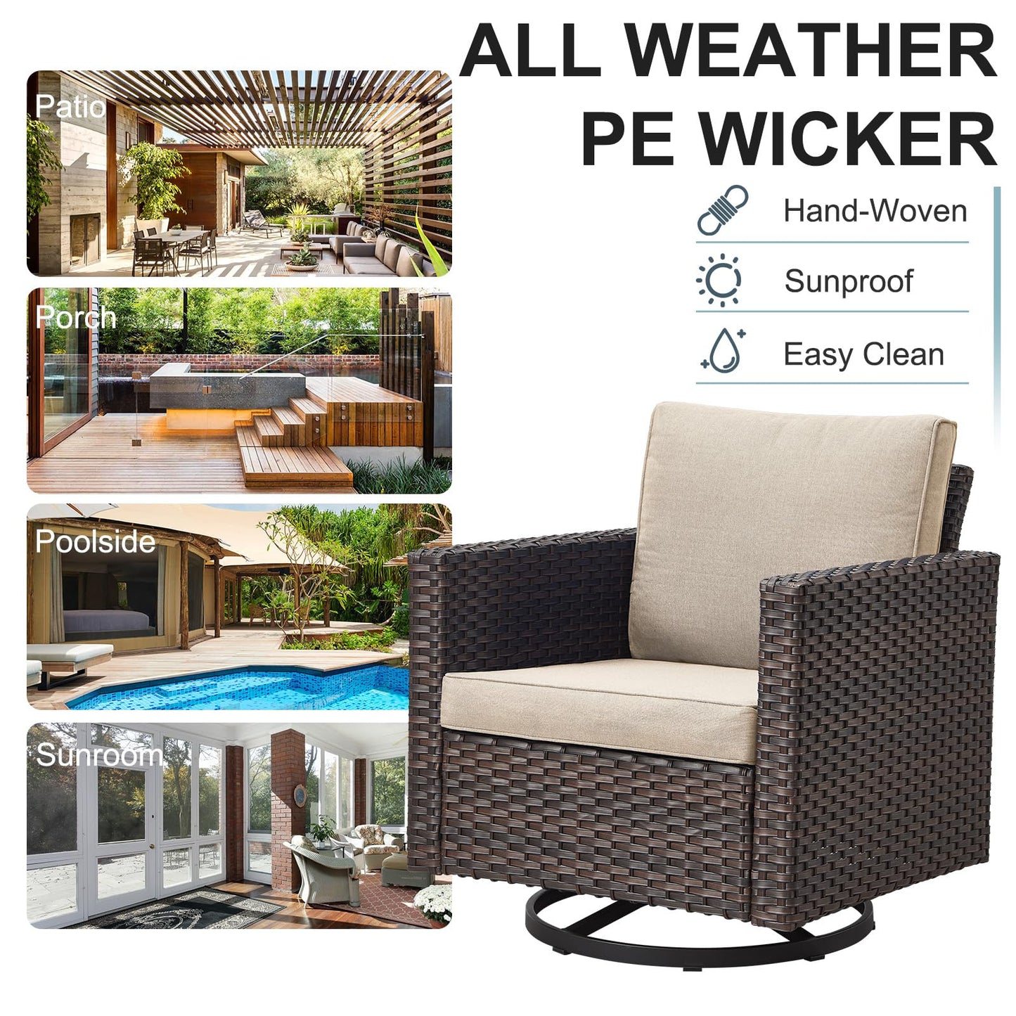 Save 30% - Outdoor Swivel Glider Chairs, GRS Series