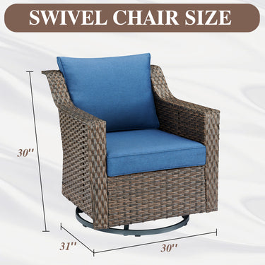 Outdoor Swivel Glider Chairs, DAR Series - Belord