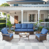 Sofa Set with Patio Chairs and Coffee Table, SS Series - Belord
