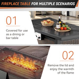 Premium 10-Piece Patio Furniture Set with Metal Fire Pit Table – High-Back Seating for Backyard Living, ND Series - Belord