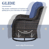 Save 60% - Swivel Glider Chairs Set with Side Table, NTC Series - Belord