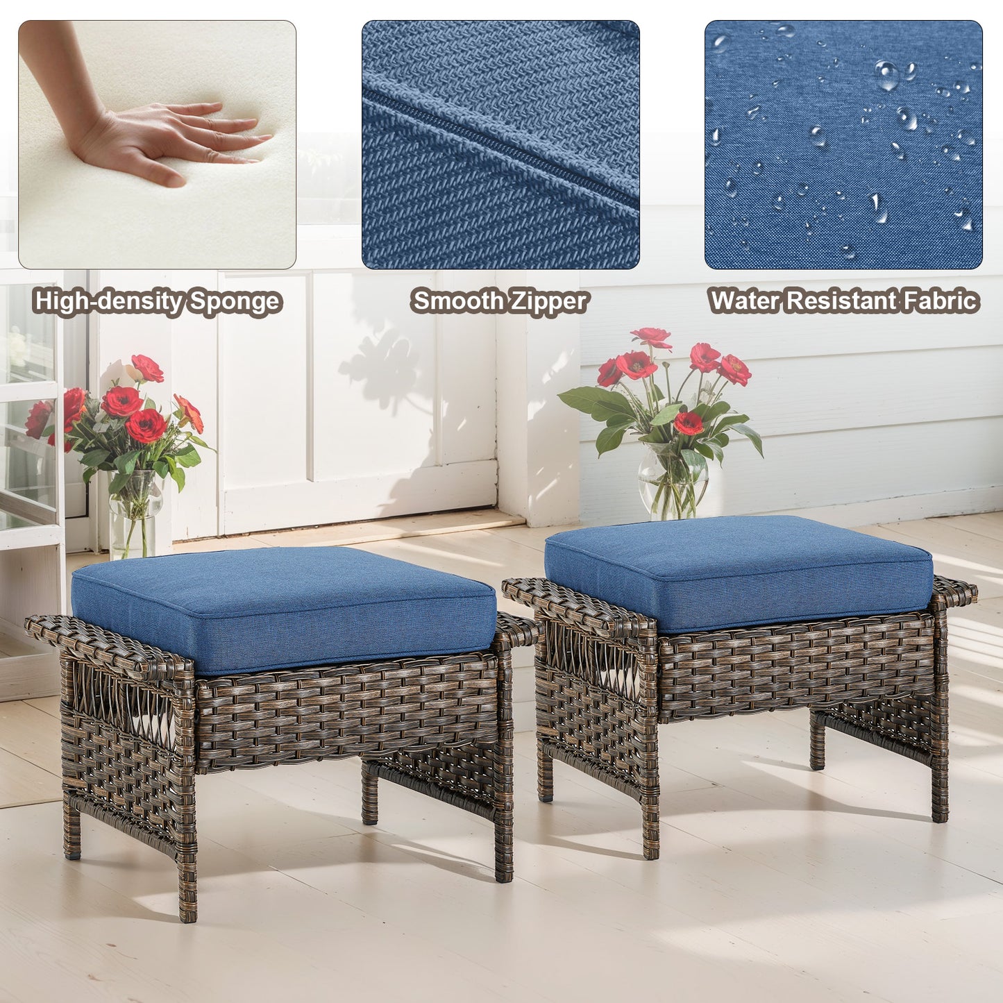 Outdoor Ottoman, SS Series