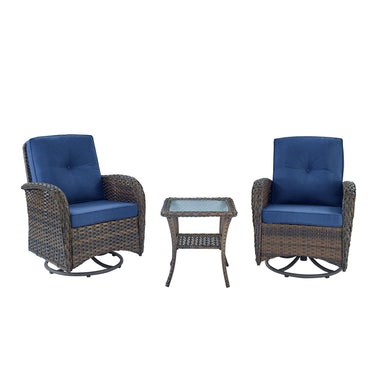 Save 50% - Swivel Glider Chairs Set with Side Table, NDS Series - Belord