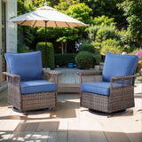 Outdoor 4" Wide Armrest Swivel Glider Chairs, SS Series - Belord