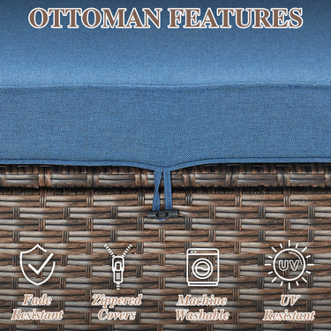 Outdoor Ottoman, DAR Series - Belord