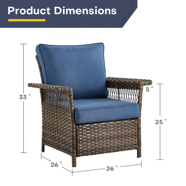 Outdoor 5" Wide Armrest Patio Chair, SS Series - Belord