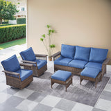 Sofa Set with Swivel Glider Chairs and Ottoman, SS Series - Belord