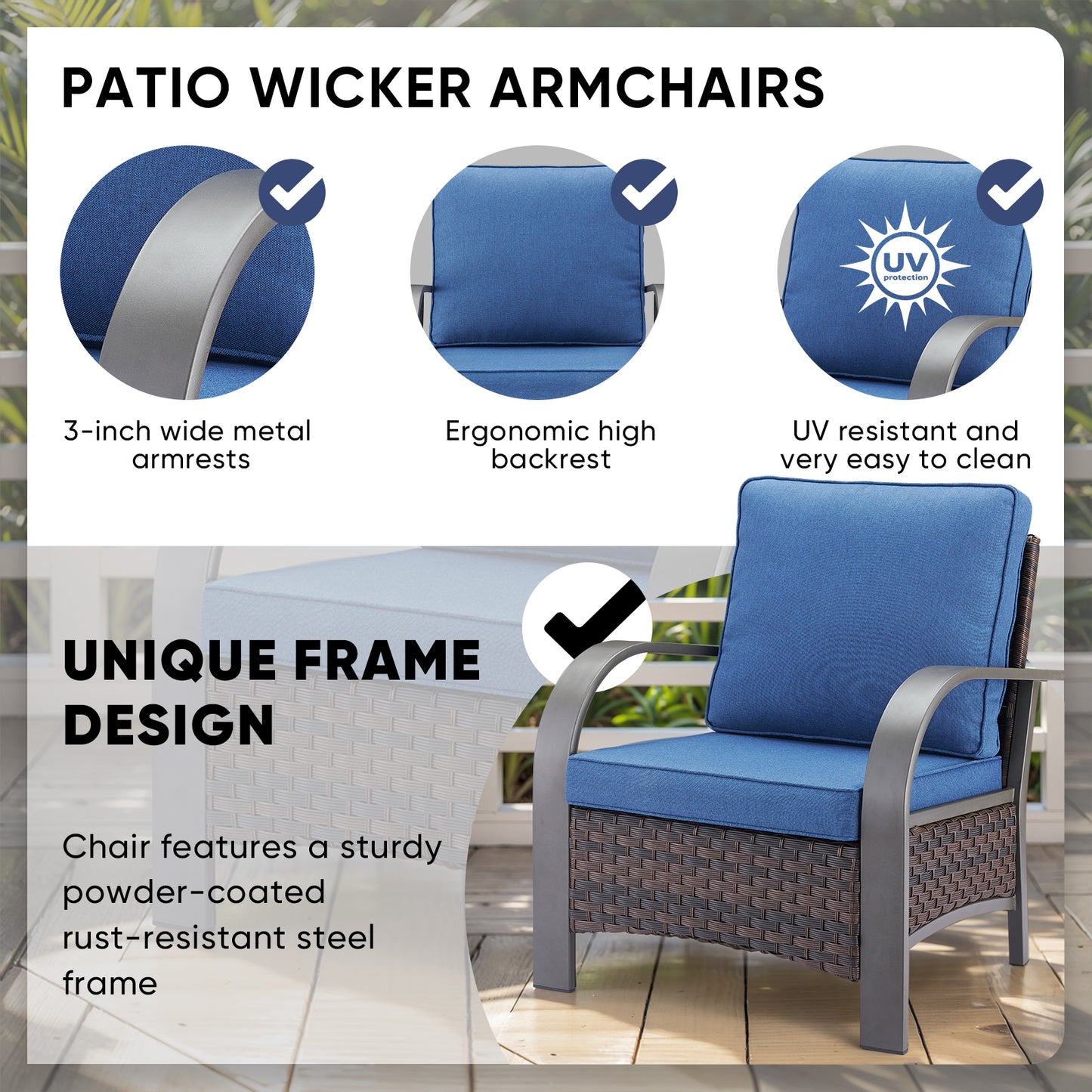 Save 60% - Outdoor Patio Chairs, HW Series