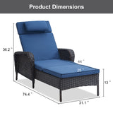 2-PC Outdoor Poolside 5-Position Adjustable Chaise Longue, NTC Series - Belord