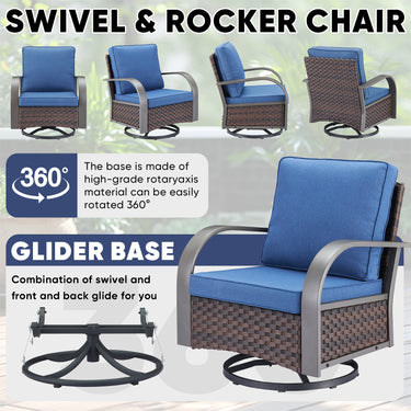 Outdoor Swivel Glider Chairs, HW Series - Belord