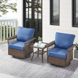 Swivel Glider Chairs Set with Side Table, SS Series - Belord