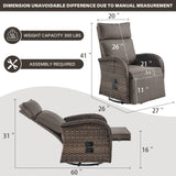 Premium Dual-Adjust Swivel Chaise - Patio Recliner with Customizable Backrest & Footrest, Luxury All-Weather Wicker - Belord