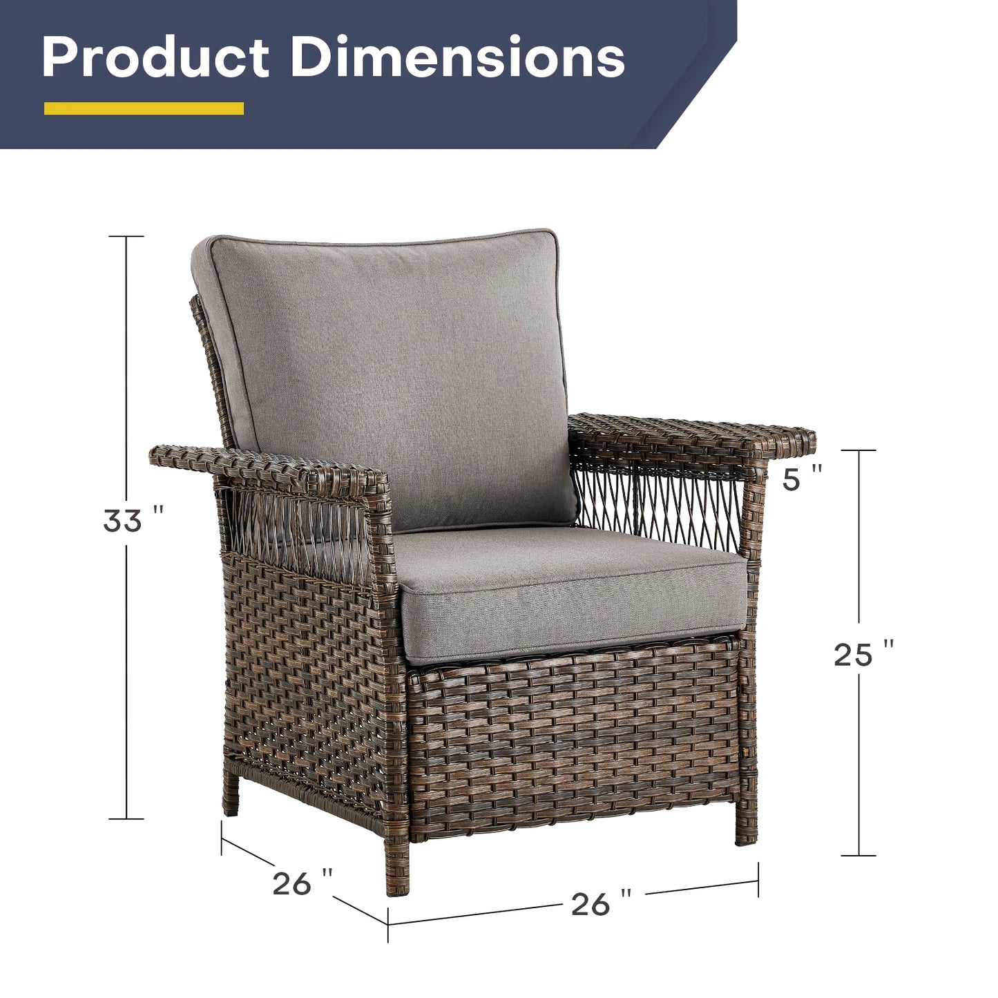 Save 50% - Outdoor 5" Wide Armrest Patio Chair, SS Series