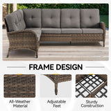Large Sectional Set 10-Piece with Swivel Glider Chairs, Coffee Table, and Side Table, NDS Series - Belord