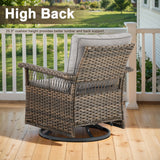 Swivel Glider Chairs Set with Side Table, SS Series - Belord