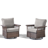 Outdoor 4" Wide Armrest Swivel Glider Chairs, SS Series - Belord