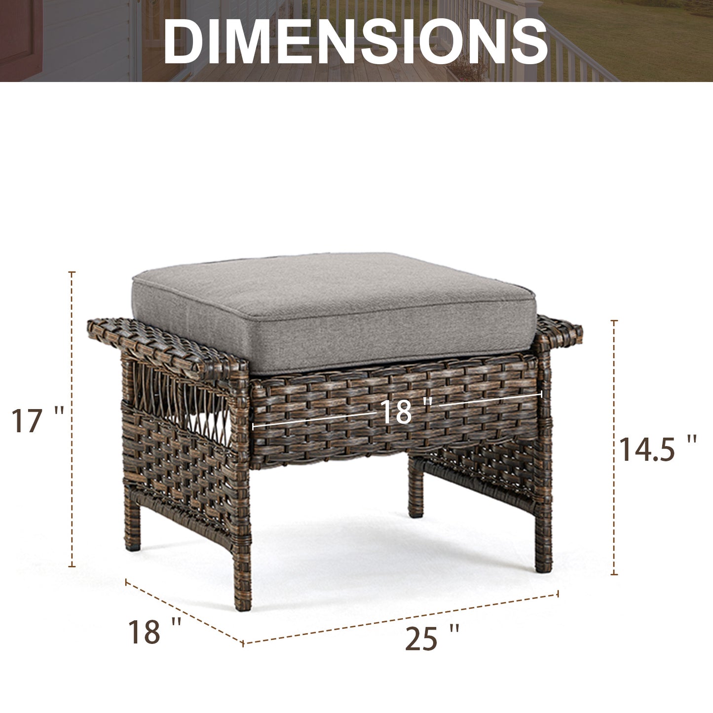 Save 50% - Outdoor Ottoman, SS Series