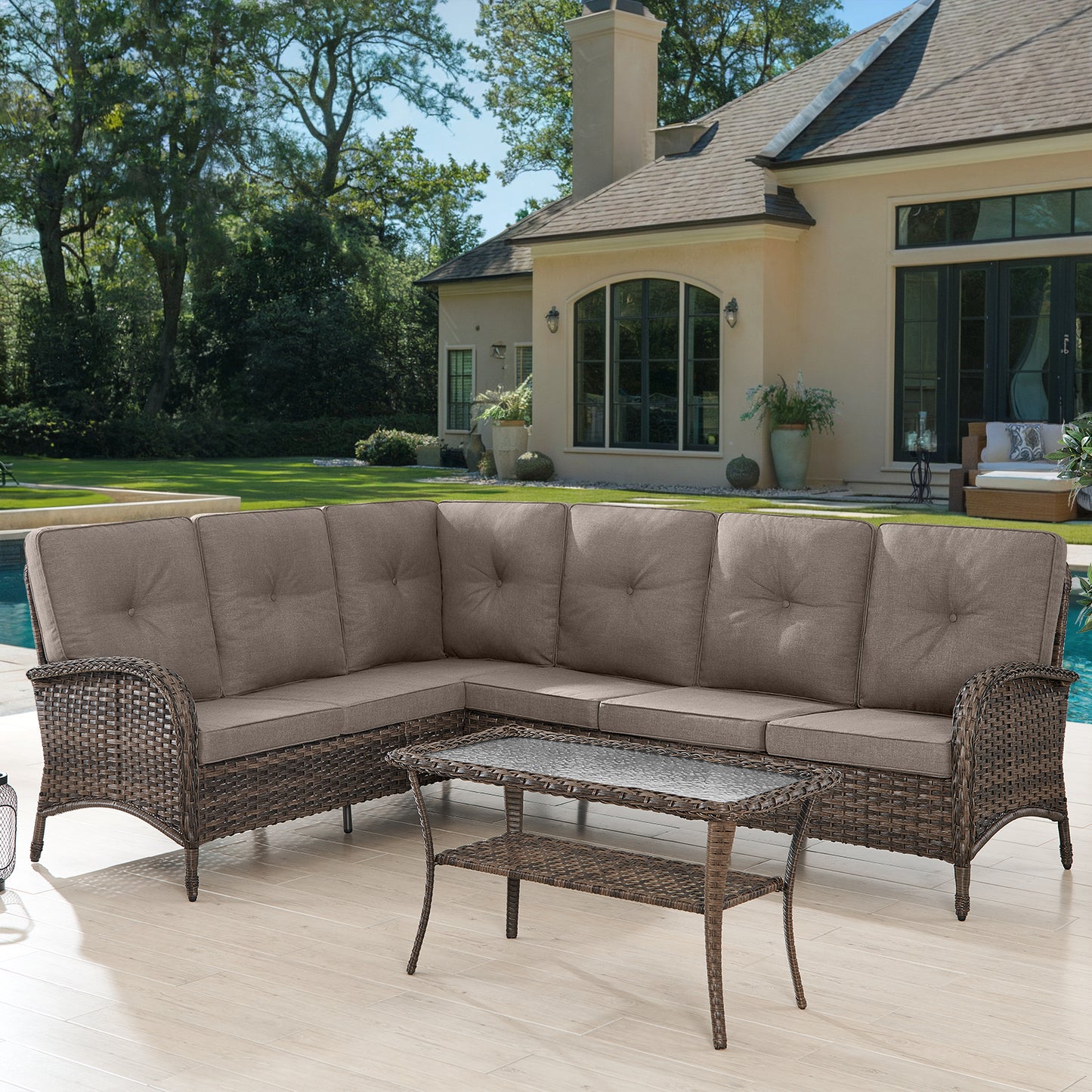 7-Piece Large Sectional Set with Coffee Table, NDS Series