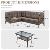7-Piece Large Sectional Set with Coffee Table, NDS Series - Belord