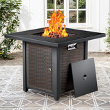 Iron Fire Pit Table with Lid - Belord