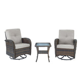 Save 50% - Swivel Glider Chairs Set with Side Table, NDS Series - Belord