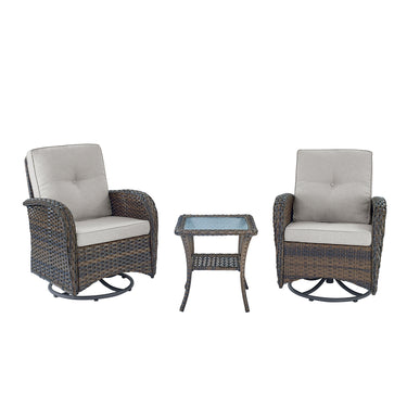 Save 50% - Swivel Glider Chairs Set with Side Table, NDS Series - Belord