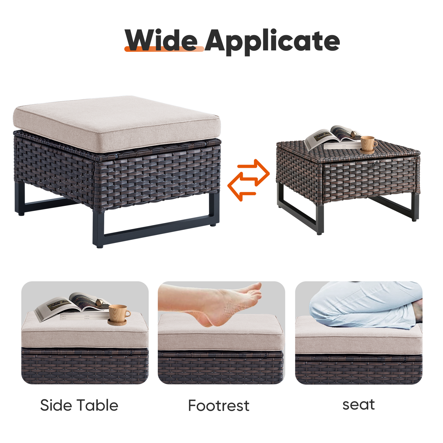 Save 40% - Outdoor 2-PC Ottoman, GRS Series