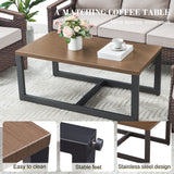 Luxury 4-Piece Patio Furniture Set with Swivel Chairs & Coffee Table - BBR Series - Belord
