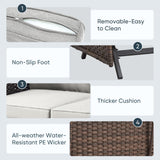 Outdoor Wicker Glider Loveseat, NDS Series - Belord