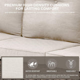 Large Sectional Set 10-Piece with Rocking Chairs, Coffee Table, and Side Table, NDS Series - Belord