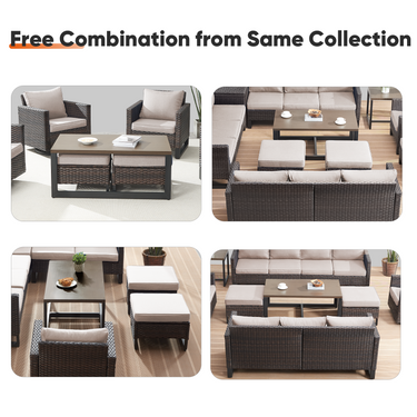 Save 50% - Outdoor 2-PC Ottoman, GRS Series - Belord