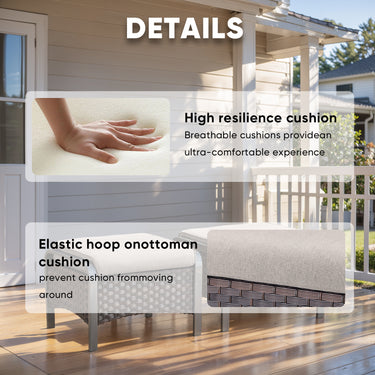 Save 50% - Outdoor Ottoman, HW Series - Belord