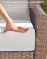 Luxury 7-Piece Outdoor Fire Pit Set - 4 Swivel Glider Chairs with 30" Propane Table & 6" Thick Cushions, Ovolo Series - Belord