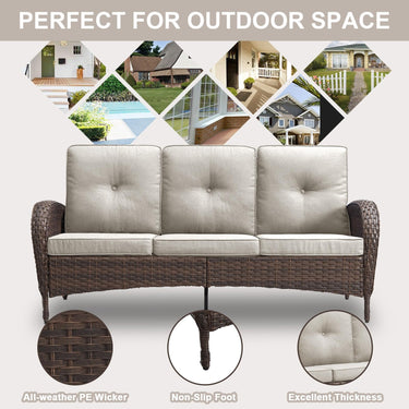 Outdoor Wicker Sofa, NDS Series - Belord