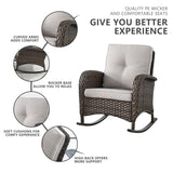 Rocking Chairs Set with Side Table and Ottoman, NDS Series - Belord