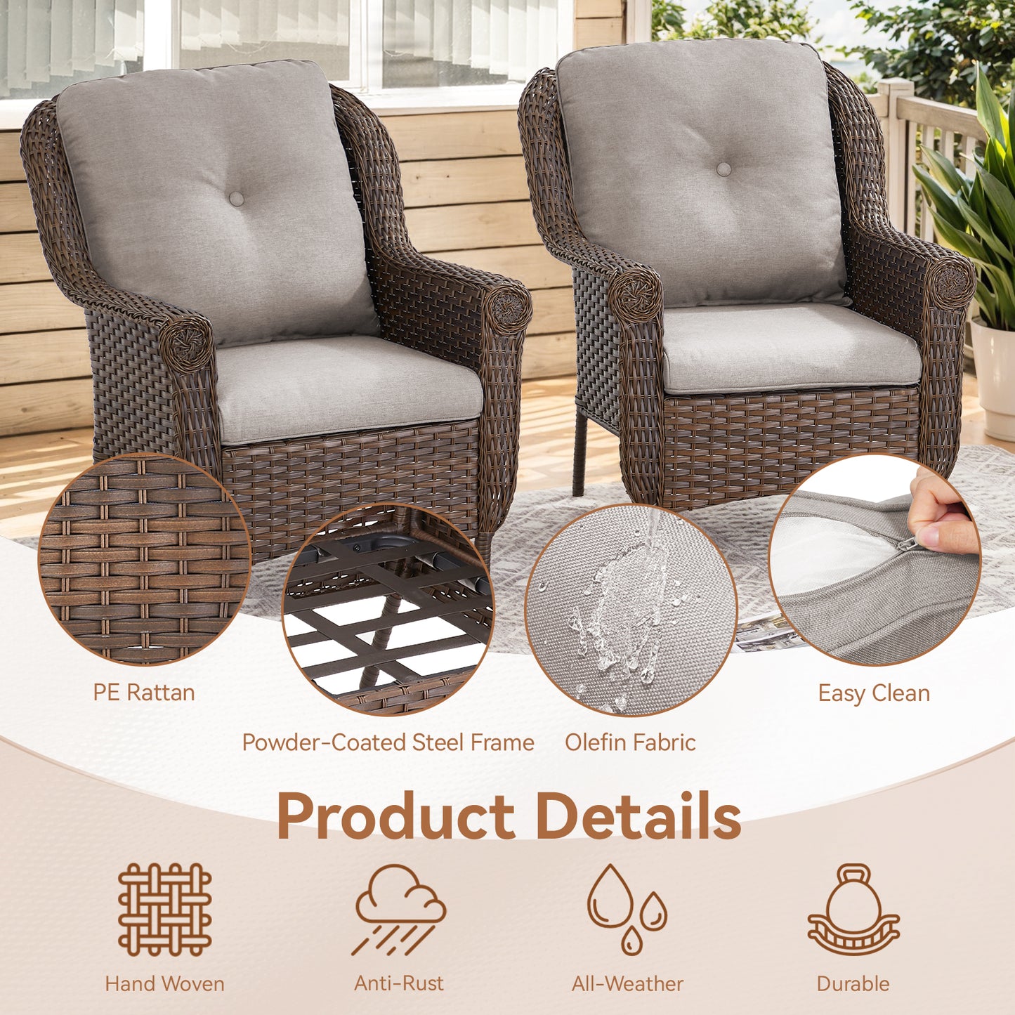 Outdoor Patio Chairs, FL Series