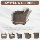 Outdoor Swivel Glider Chairs, DAR Series - Belord
