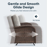 Outdoor Wicker Glider Loveseat, NDS Series - Belord