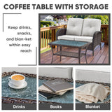 Loveseat Set with Coffee Table, NDS Series - Belord