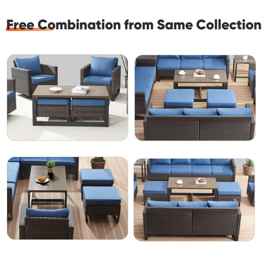 Save 50% - Outdoor 2-PC Ottoman, GRS Series - Belord