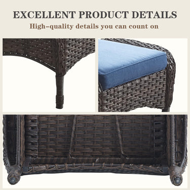 Outdoor Wicker Ottoman, NDS Series - Belord