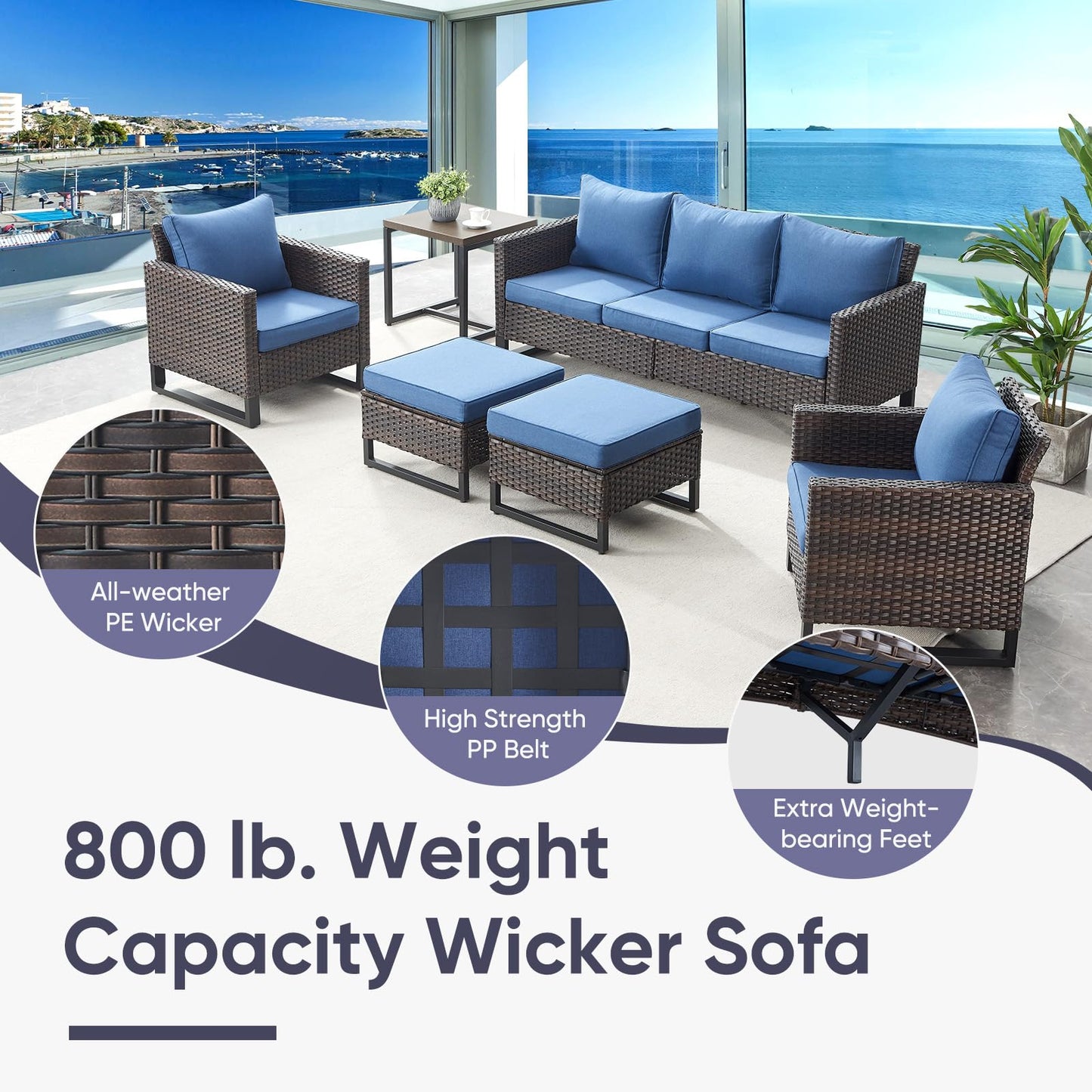 Save 60% - Outdoor Wicker Sofa, GRS Series